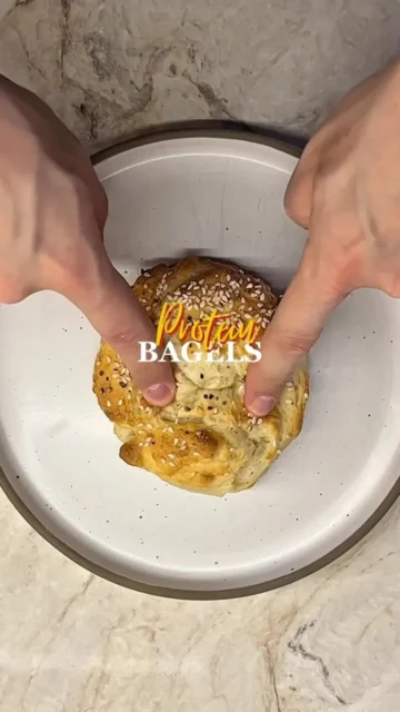 Πρωτεϊνικά bagels με 3 υλικά